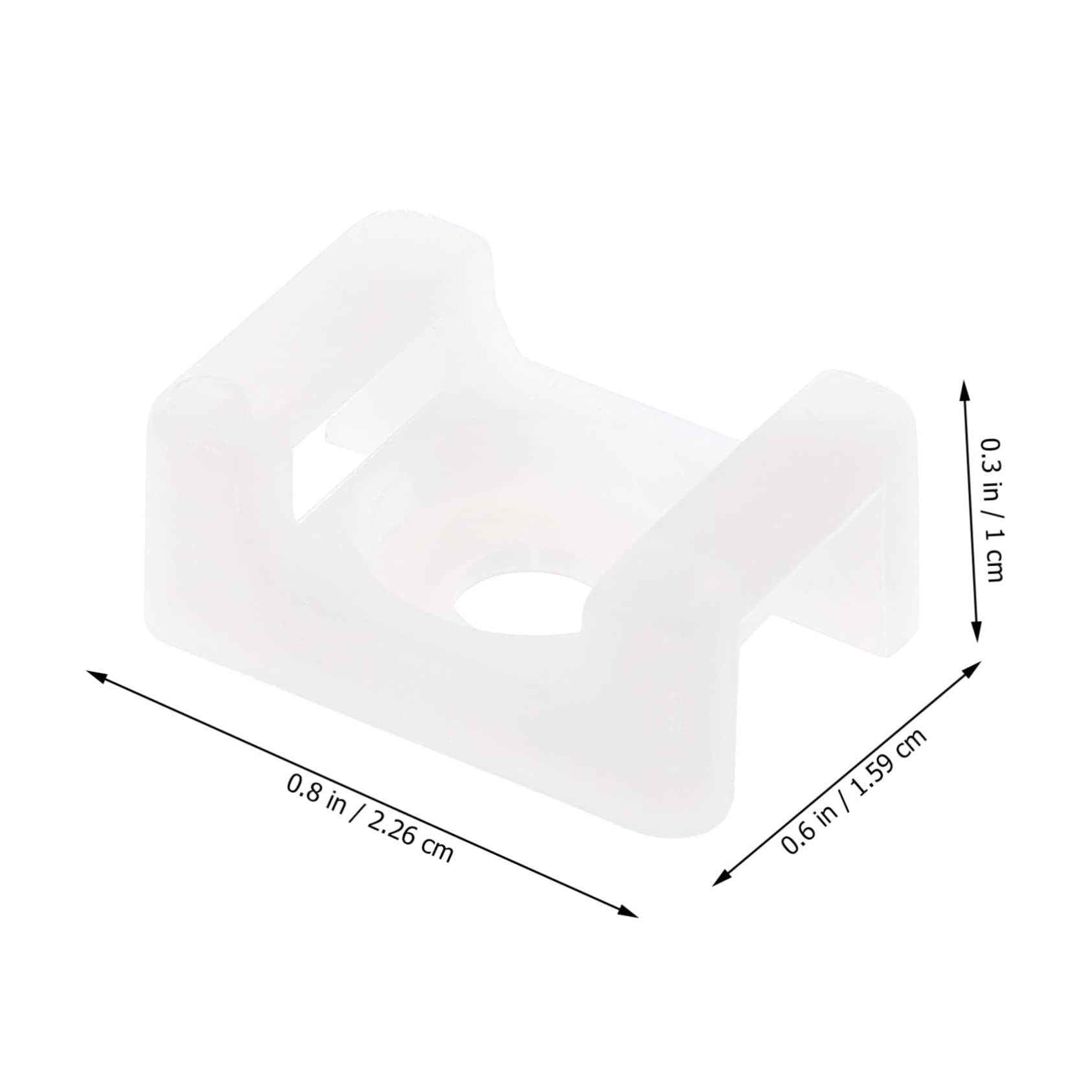 Hemobllo Supporto per Fascette in Plastica Abs Bianco 500 Pezzi per Fissaggio Cavi e Fascette, per Computer e Auto