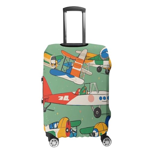 Carry on Luggage Cover Many Cartoon Small Airplanes Suitcase Covers for Luggages Tsa Approved Travel Luggage Sleeve Protector Elastic Suitcase Protector Anti-Scratch Washable Fits 19-30 Inch Case -L4