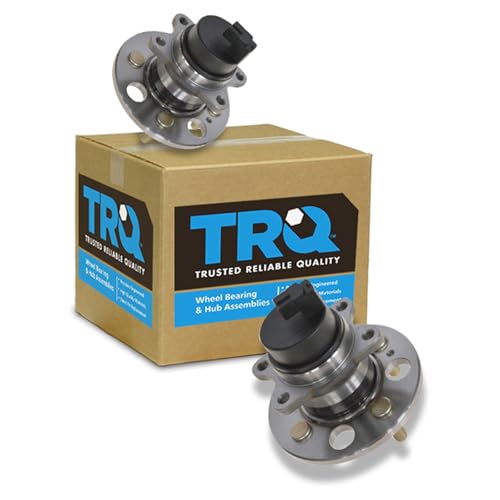 Image of TRQ 2 Piece Rear Wheel Bearing & Hub Assembly Set Compatible with 2006-2011 Hyundai Accent Kia Rio Rio5