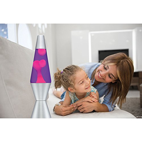 Schylling 2121-4002 Pink/Purple 14.5" Classic Motion Lava(r) Lamp Silver, 20-Ounce