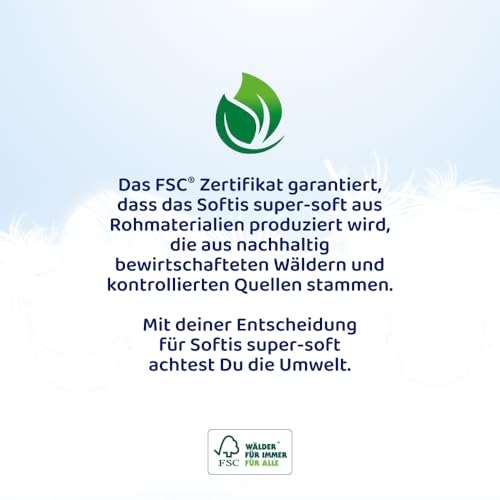 Softis Box 4-lagige Taschentücher – 10 Boxen Dermatologisch Getestete Hautverträglichkeit, Extrasanfte Taschentücher im Praktischen Spender, FSC-zertifiziert