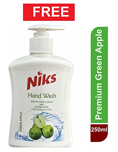 Image of Niks Premium Hand Wash Liquid Gel 5L Refill Pack. (5000ml) Green Apple | Anti Bacterial | Makes Hand Soft | No harmful chemicals |