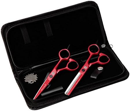 Glamtech Pro Red Scissor 5.5-Inch and Thinner Set 5.75-Inch