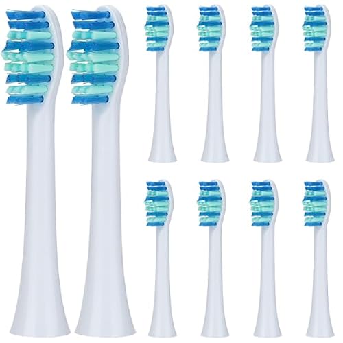 Image of Replacement Toothbrush Heads Compatible with FRONIX Electric Toothbrush,10 Pack (White, Firm)