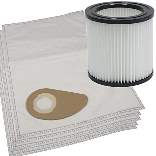 10 Staubsaugerbeutel + 1 Filter kompatibel mit Nilfisk Staubsauger Buddy II 12 + 18 INOX Buddy 2 81943047 Rundfilter Lamellenfilter