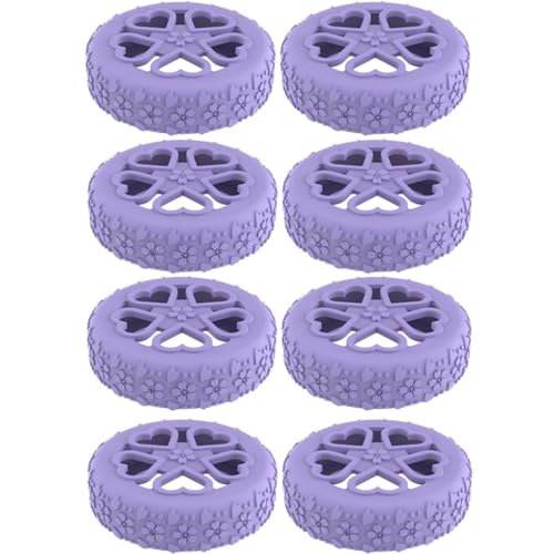 Luggage Wheel Covers Silicone Suitcase Wheel Protectors Flower Texture Reduce Noise Easy Installation for Travel 8Pcs