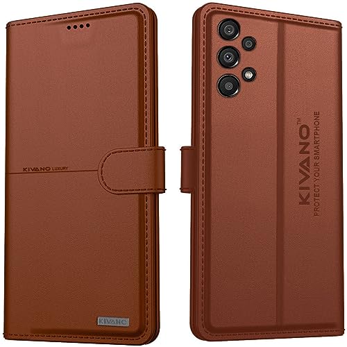 Image of KIVANO Compatible with Samsung Galaxy A33 5G Flip Cover | Leather Finish | Inside Pockets & Inbuilt Stand | Shockproof Wallet Style Magnetic Closure Back Cover Case