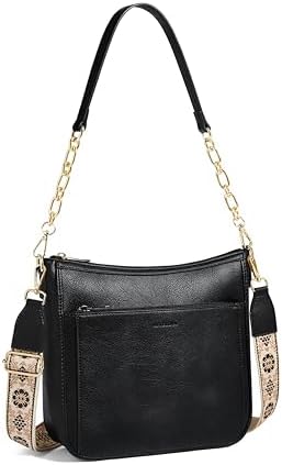 Crossbody Bags for Women Hobo Purses - Vegan Leather Cross Body Bag with 2 Straps Trendy Shoulder Handbag for Daily Use