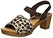 Sanita Camilla | Sandali Originali Fatti a Mano | Calzature in Legno Flessibili per Donna | Sandali con Cinturino alla Caviglia| Marrone Leopardo | 42 EU