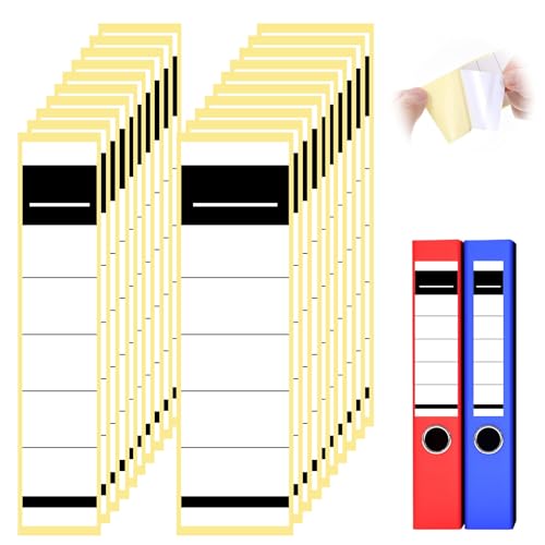 120 Stück Professionelle Ordnerrücken Selbstklebend Set Perfekt für Ordner Rückenschilder Archivierung und Organisation Ordneretiketten (5 4x19 cm & 3 6x19 cm)