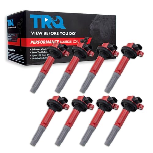 TRQ Ignition Coil Set 8 Piece High Temperature Epoxy for 2011-16 Ford F-150 2011-2015 Mustang