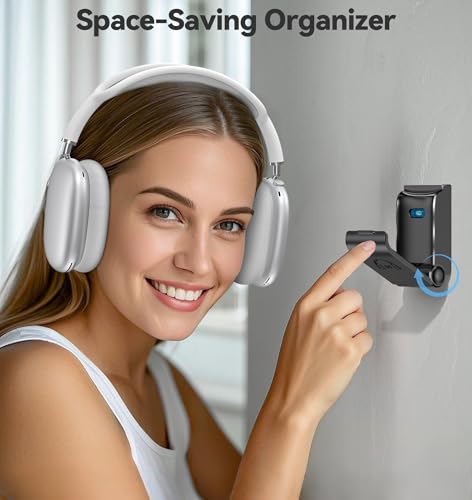 image for Kosker Headphone Stand, Wall Mount Headset Hanger, Gaming Headphone Ho