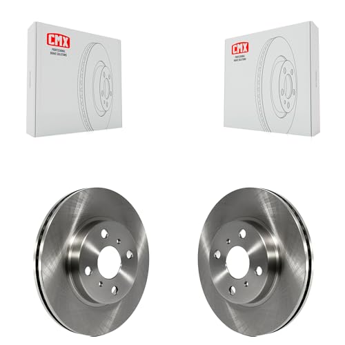 CMX Front Disc Brake Rotors Pair Replacement For Toyota Yaris Prius C Scion iQ K8-100427