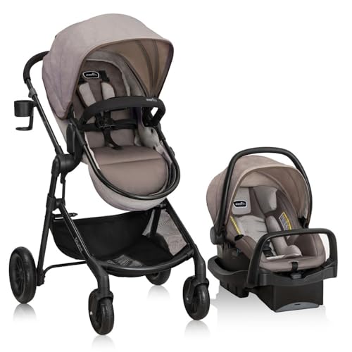 Evenflo Pivot Modular Travel System with LiteMax Infant Car Seat - Desert Tan