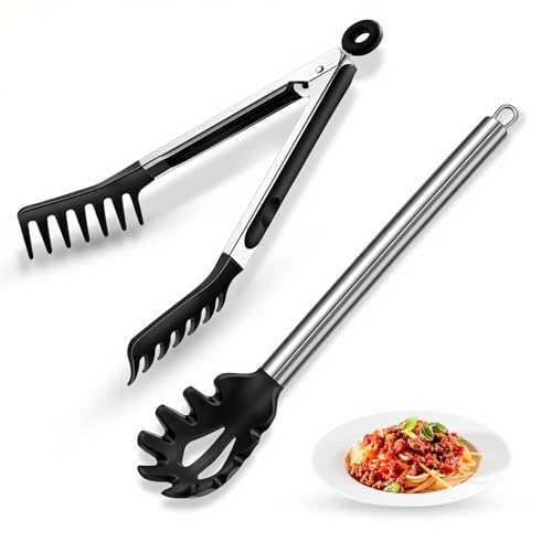 Silicone Pasta Spoon and Tong Set