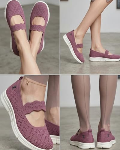 Image of Carlton London Women Mesh Flyknit Slip-On Lightweight Shoes