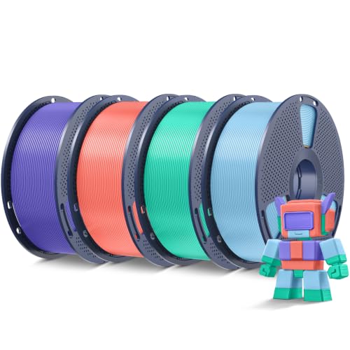 Image of SUNLU High Speed PLA Filament 1.75mm, 4kg, Multi-Color | 30mm /s - 600mm /s Print Range, 1kg per Spool, Pack of 4, High Flow Speedy 3D Printer PLA Filament, Fast Printing, Neatly Wound