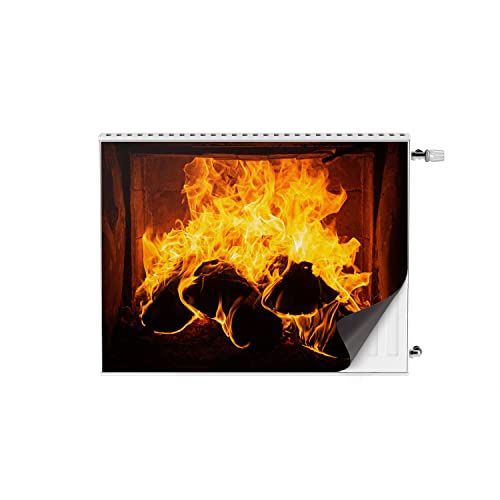 Cache radiateur aimanté 80x60 cm motif feu pour masquer un chauffage usé - 5