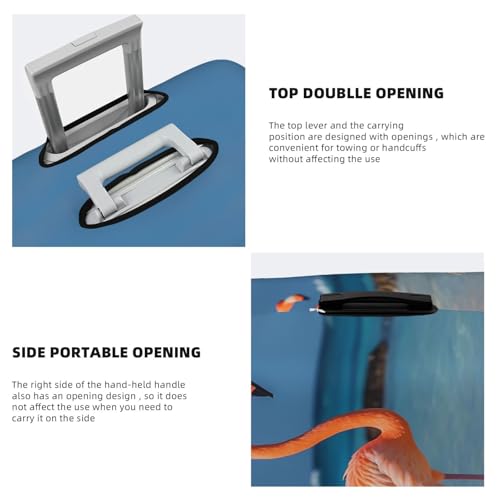 Travel Luggage Cover Fashion Suitcase Protector Beach Flamingo Spandex Baggage Covers Washable Suitcase Covers Anti-Scratch Luggage Cover Protectors Fits 18-32 Inch Suitcases Large4