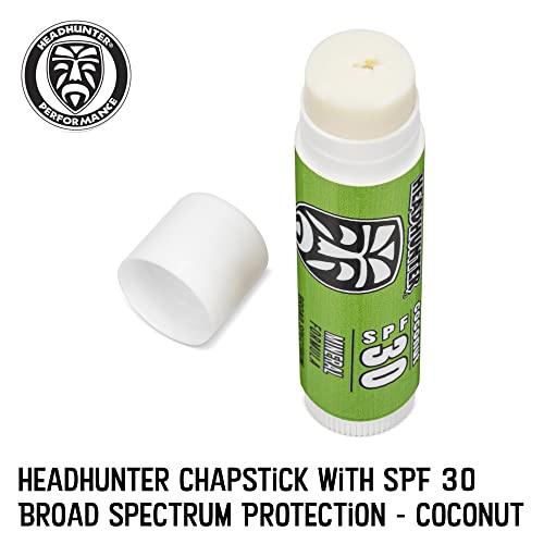 Headhunter Coconut Sport Chapstick Sunscreen Spf 30, Natural Mineral Lip Balm For Sun Protection, Waterproof Lip Sunscreen For Ultra Sport Protection And Solar Defense, Reef Safe Sunblock Chap Stick (3 Pack) #TOP4