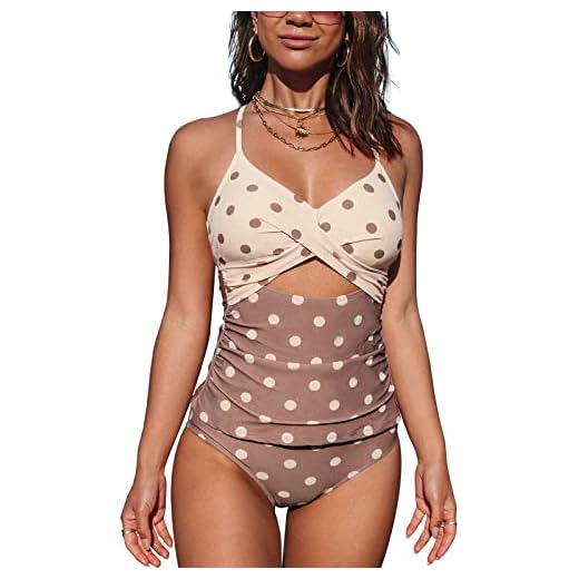 Playshoes Mädchen Uv-schutz Bikini Herzchen Badebekleidungsset, Blu (Marine 11, 98-104 EU 5 CUPSHE Damen Tankini Set Crossover Cut Out Tankini Bademode Wickeloptik Low Waist Punktemuster Zweiteiliger Badeanzug Swimsuit Mehrfarbig M