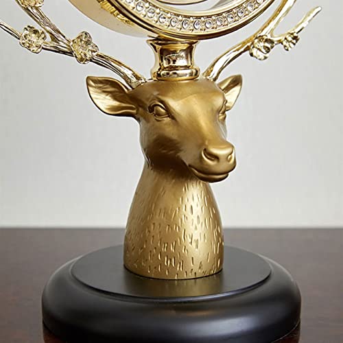 Reloj de mesa de metal europeo con luz para decoración de salones 6
