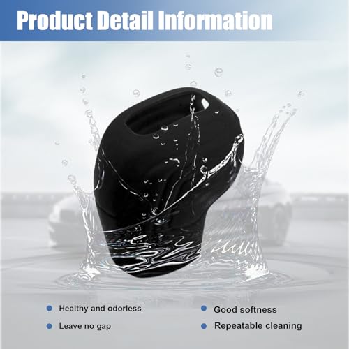 image for Ziciner 2PCS Car Gear Shift Knob Cover, Elastic Silicone Car Automatic