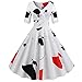 Produktbild NOBRAND Frühling und Herbst Neu Mittelarm V-Ausschnitt Fashion Print Retro Swing Kleid Gr. L, C
