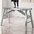 Adjustable Work Platform, 800 Lbs Load Capacity Folding Steel Ladder - Portable Folding Steel Scaffolding Ladder for Heavy Duty Projects