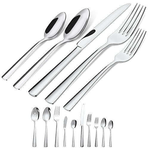 Comparison: Best Rust Proof Knife Set 9 45-Piece Flatware Sets, Silverware Set for 8, Durable Stainless Steel Tableware in Ergonomic Design Size and Weight, Kitchen Utensils Set with Steak Knives, Rust-proof, Dishwasher Safe