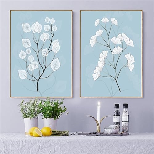 Póster de flores moderno para renovar paredes vacías con arte minimalista en lienzo