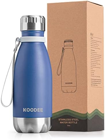 koodee Stainless Steel Water Bottle, 2 Pack 17 oz/500 ml Insulated Water Bottle, Double Wall Vacuum Sports Water Bottle, for School, Fitness, Running-PBA Free