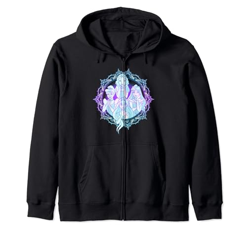 Disney Princesses Color Grade Henna Border Zip Hoodie le cadeau parfait pour les fans