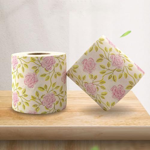 Papel higiénico de bambú creativo con estampado floral refinado 5
