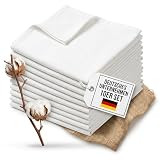 Bertsch Hotelwäsche GmbH Geschirrtücher Halbleinen Küchenhandtücher – Schnelles Abtrocknen – 50x70 cm Weiß