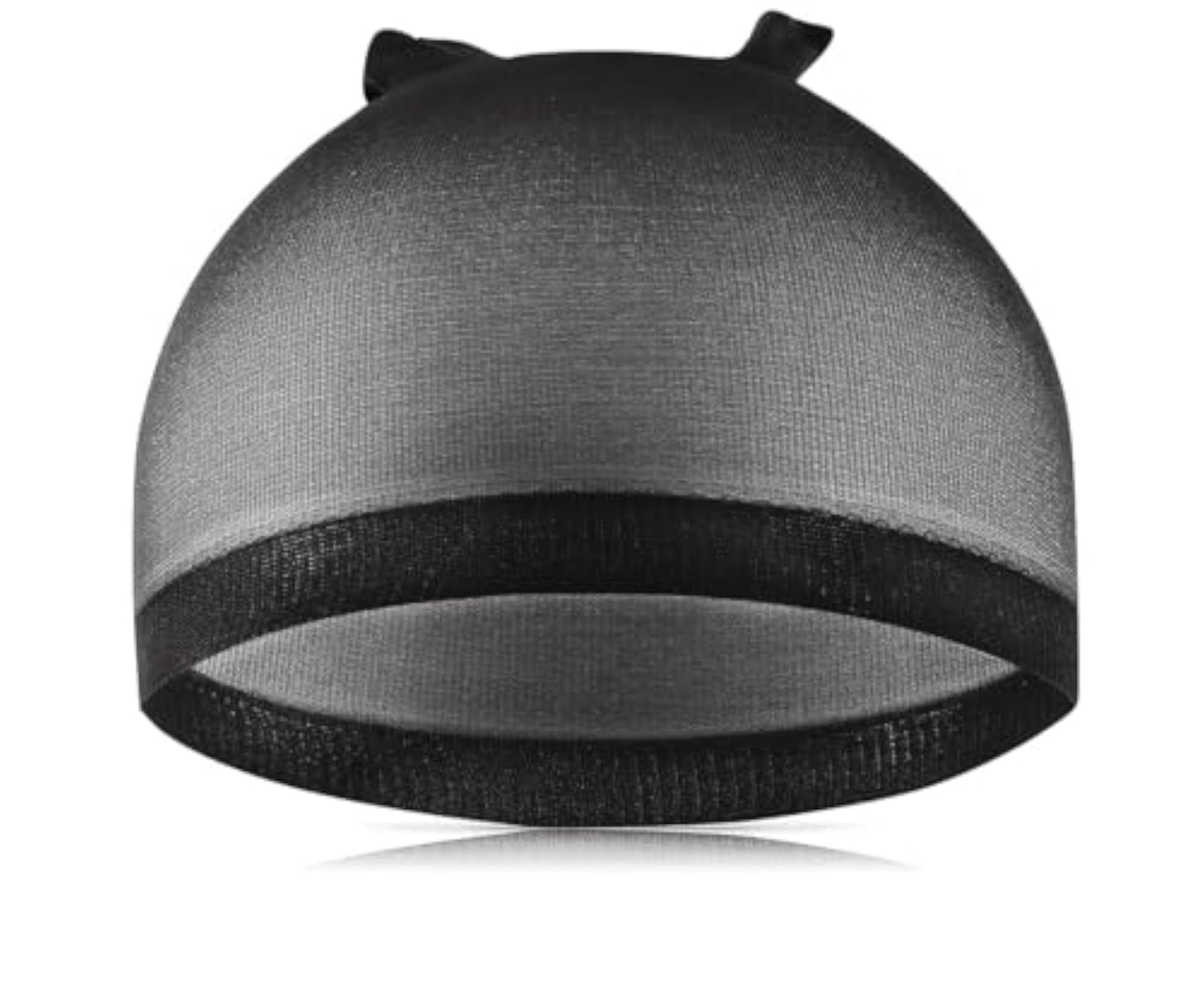 Women's 2pcs Stretchy Black Wig Caps