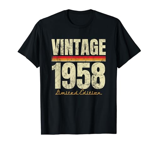 66th Birthday Vintage 66 Year Old Est 1958 LimitedEdition Camiseta