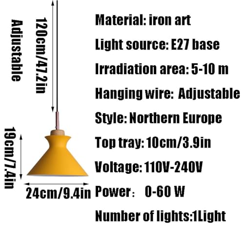 Lampe suspendue E27 design parapluie déco pour bar et porche - 6
