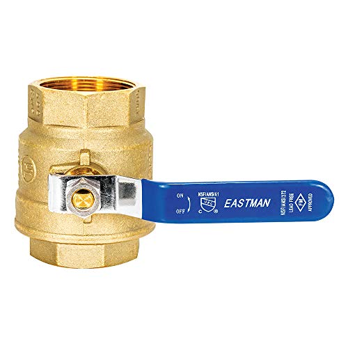 Image of Eastman IPS Heavy Duty Full Port Ball Valve, Brass Plumbing Fitting, 20055LF, 2 in. (Pack of 8)