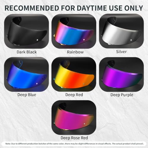 Image of PSLER Shatterproof Motorcycle Helmet Visor for i90 HJ-33,Deep Purple | Impact-Resistant ,UV400 Protection, Motorcycle Tinted Face Shield for i90 HJ-33,Visor Replacement