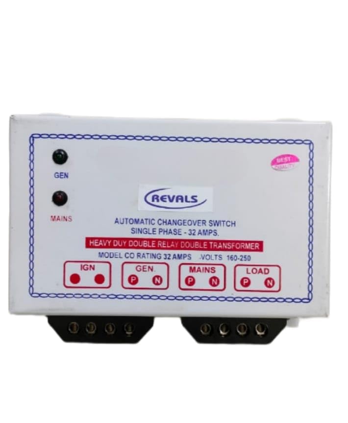 See full amazon price history chart for REVALS Automatic Changeover Switch 32 Amp/single Phase Input Supply 250V AC Current Rating 32 AMPS Heavy Duty Electronic Changeover REVALS Automatic Changeover Switch 32 Amp/single Phase Input Supply 250V AC Current Rating 32 AMPS Heavy Duty Electronic Changeover (B0CG21WHF3) Amazon Price History, Amazon Price Tracker