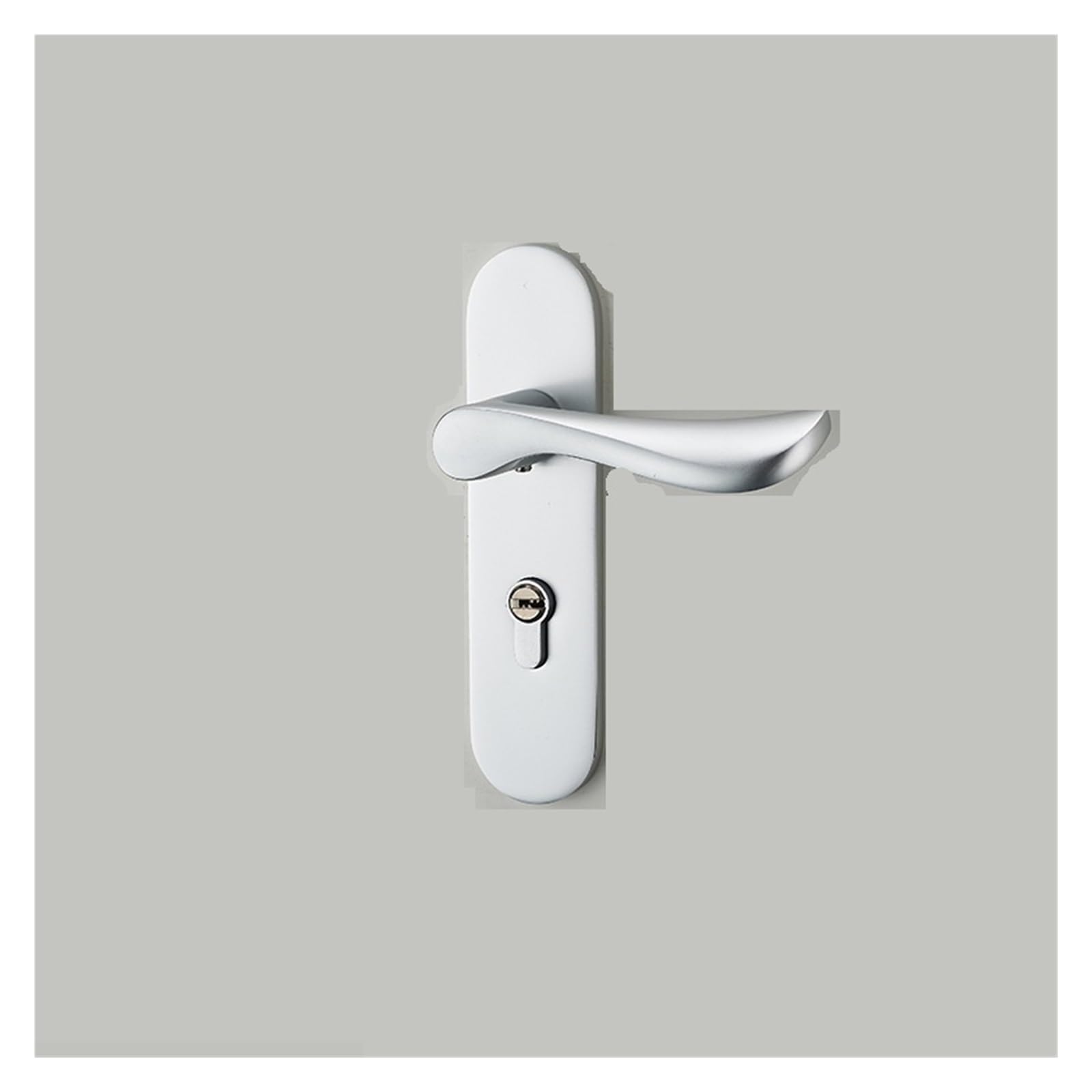 Door Lock Indoor Bedroom Silent Room Bathroom Solid Wood Handle Magnetic Suction Household(D Yabai Silent 35-50mm Without Key)