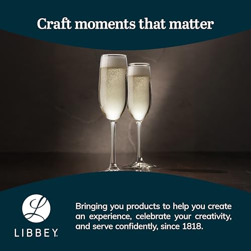 Libbey 7500 Vina Stemmed Flute Glasses Set, 8 Oz, Tall Elegant Champagne Flutes Set of 12, Clear Sparkling Glass Flutes for Special Occasions by Libbey - Image 6