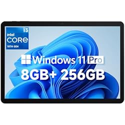 CHUWI Hi10 X2 Windows Tablet 10.1'', Intel Core i3 (up to 3.9GHz), 8GB RAM 256GB SSD, Windows 11 Pro Tablet PC with Office, 4K Micro HDMI, WiFi 6, BT 5.3, USB 3.2, Dual Cameras, USB-C, with Case