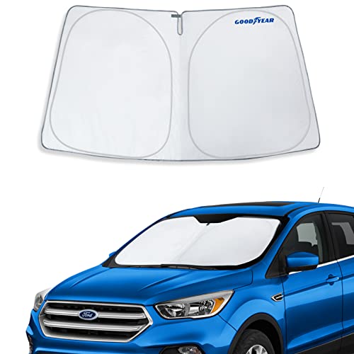 Goodyear Foldable Windshield Sun Shade For Ford Escape 2013-2019, Custom-Fit Car Windshield Cover, Car Sunshade, Vehicle Sun Protector, Auto Car Window Shades For Front Window - Gy008289 #TOP13