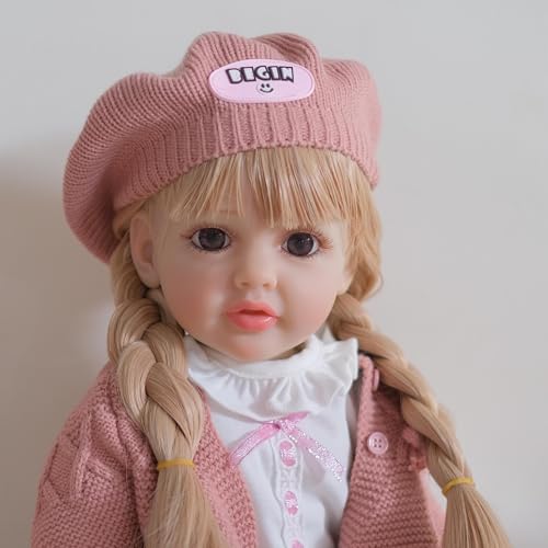 Muñeca bebé Reborn realista de 22 pulgadas miniatura 5