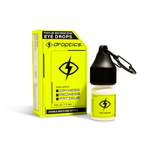 Droptics Extra Strength Redness Relief Eye Drops, Fast-Acting for Red, Dry & Tired Eyes, Cooling &...