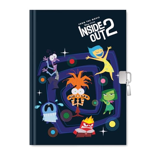 Seven Inside Out 2 Agenda secret avec cadenas noir, journal secret de loisirs, fille et fille, Noir , Taglia Unica