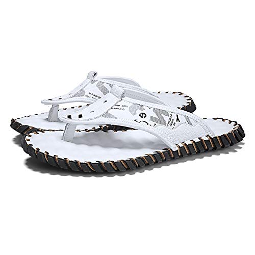 Chaussures de plage en cuir de vache véritable - Sandales d'été haut de gamme pour homme