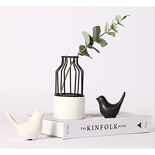 Insiswiner Small Animal Statues Home Ceramic Decor White Birds Figurine Garden Cottage Decorative thumb #7